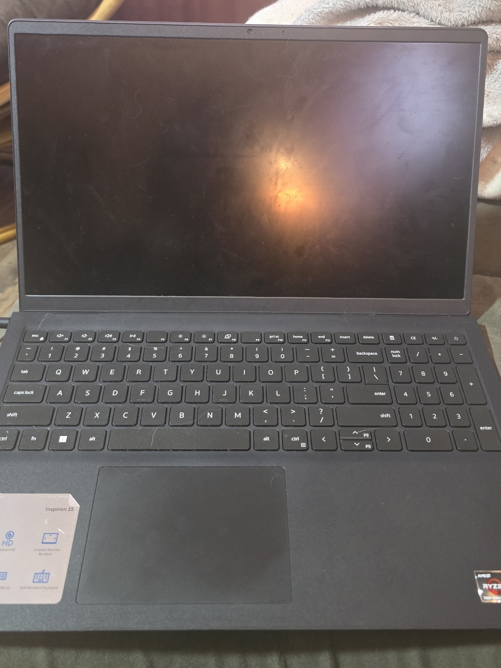 Dell Laptop in Black with Full-Size Keyboard